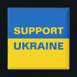 Unterstützung der ukrainischen Flagge Magnet<br><div class="desc">Unterstützung der ukrainischen Flagge</div>