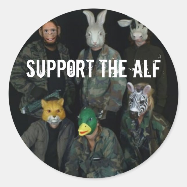 Unterstützung des ALF Runder Aufkleber (Vorderseite)
