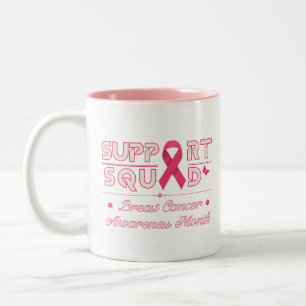 Unterstützung des Aufklärungsmonats für Brustkrebs Zweifarbige Tasse