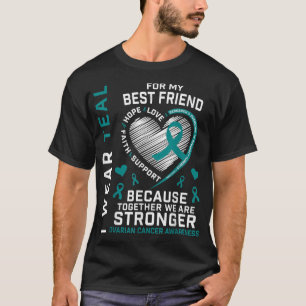 Unterstützung des Bewusstseins der aquamarinen bes T-Shirt