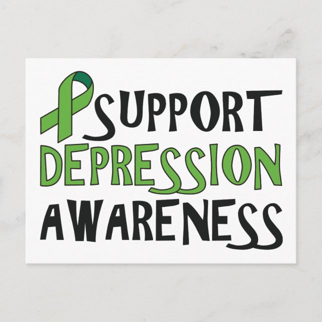 Unterstützung des Bewusstseins für Depressionen Postkarte (Vorderseite)