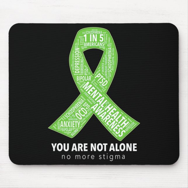 Unterstützung des Bewusstseins für psychische Gesu Mousepad (Vorne)