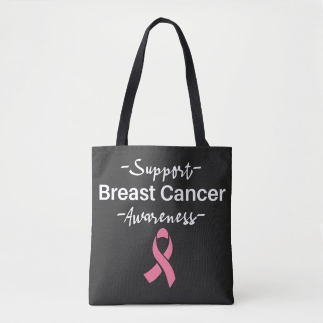 Unterstützung des Brustkrebs-Bewusstseins rosa Sch Tasche (Vorderseite)