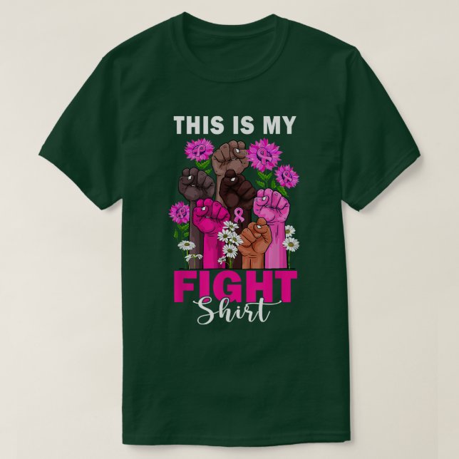 Unterstützung des Brustkrebs-Kriegers im Oktober R T-Shirt (Design vorne)
