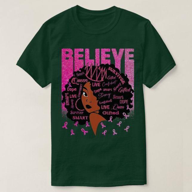 Unterstützung des Brustkrebs-Kriegers T-Shirt (Design vorne)