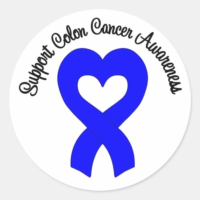 Unterstützung des Colon Cancer Awareness Runder Aufkleber (Vorderseite)