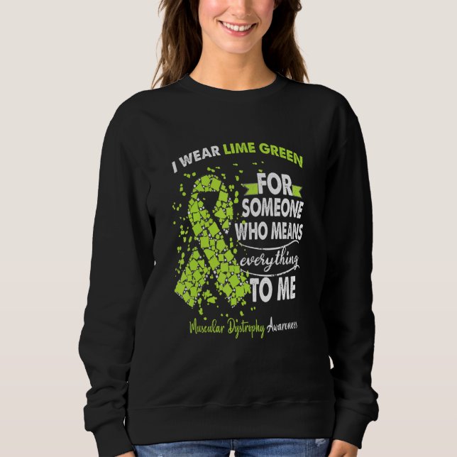 Unterstützung des Kriegers für Muskeldystrophie Sweatshirt (Vorderseite)