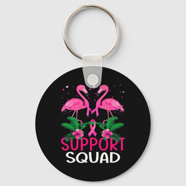 Unterstützung des Kriegers Squad Flamingo Breast C Schlüsselanhänger (Vorderseite)