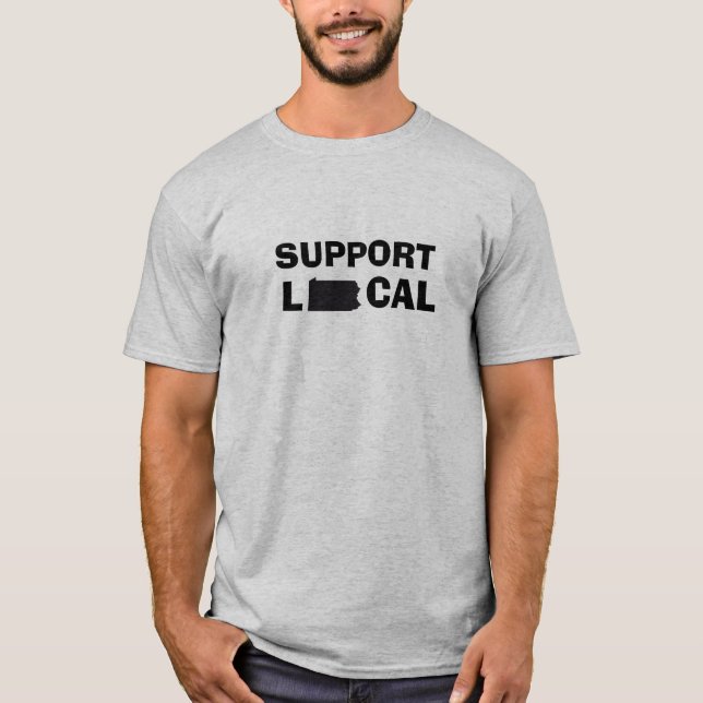 Unterstützung des lokalen T - Shirt - Pennsylvania (Vorderseite)