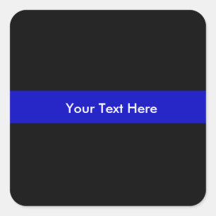 Unterstützung des Polizeigesetzes der Thin Blue L Quadratischer Aufkleber