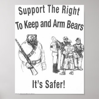 "Unterstützung des Rechts auf Bärenarmut Poster