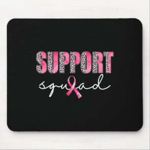 Unterstützung des rosa Brustkrebses eines rosa Squ Mousepad