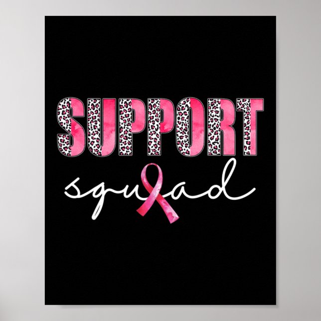 Unterstützung des rosa Brustkrebses eines rosa Squ Poster (Vorne)