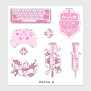 Unterstützung des Rosa Gamer Sticker Packs