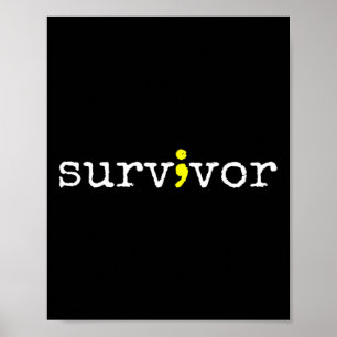 Unterstützung des Selbstmordbewusstseins Symbol-Er Poster