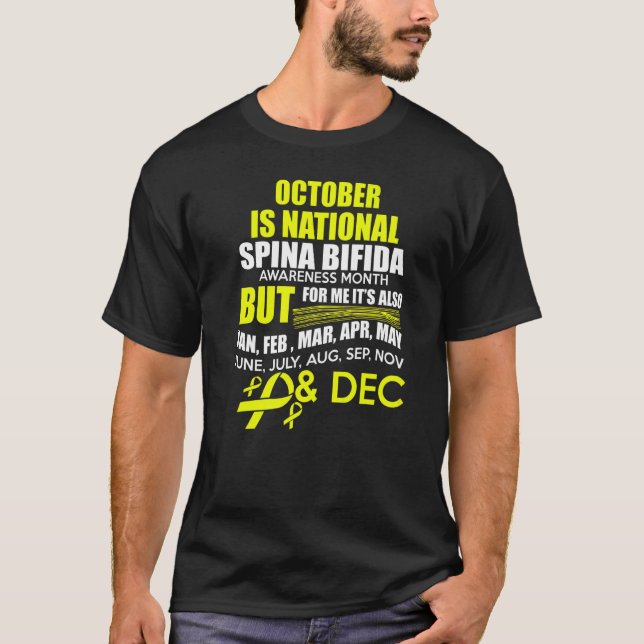 Unterstützung des Spina Bifida-Bewusstseins T-Shirt (Vorderseite)