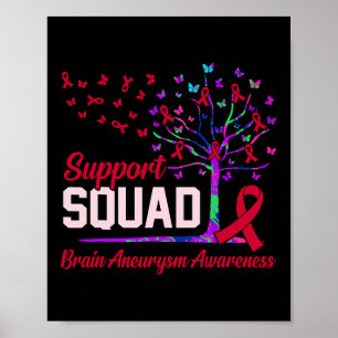 Unterstützung des Squad Brain Aneurysm Aufklärung Poster