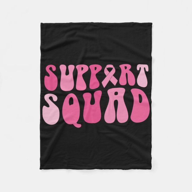 Unterstützung des Squad Breast Cancer Awareness Pi Fleecedecke (Vorderseite)