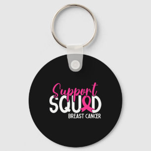 Unterstützung des Squad Breast Cancer Awareness Pi Schlüsselanhänger