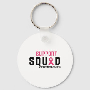 Unterstützung des Squad Breast Cancer Awareness Pi Schlüsselanhänger