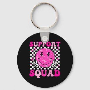 Unterstützung des Squad Breast Cancer Awareness Pi Schlüsselanhänger