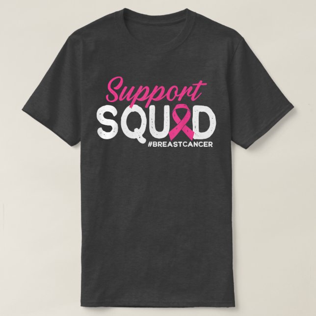 Unterstützung des Squad Brustkrebs-Bewusstseins-Kr T-Shirt (Design vorne)