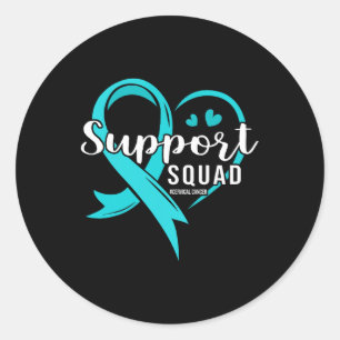 Unterstützung des Squad Niedlich Heart Zervical Ca Runder Aufkleber