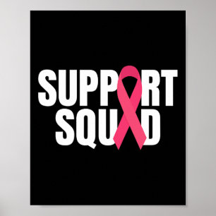 Unterstützung des Squad Pink Ribbon Brustkrebs Bew Poster