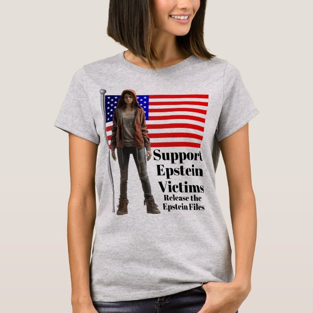 Unterstützung des T - Shirt Epstein Victims (Vorderseite)