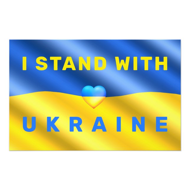 Unterstützung des ukrainischen Posters - ukrainisc Fotodruck (Vorne)