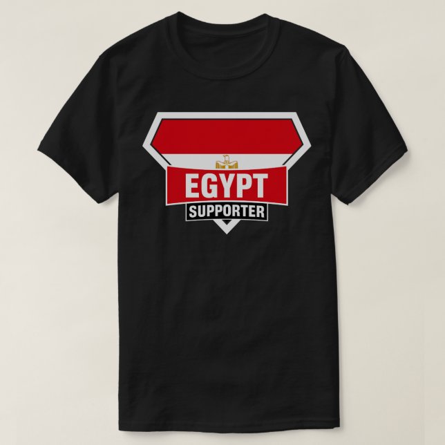 Unterstützung für Ägypten Super Flag T-Shirt (Design vorne)