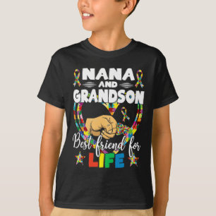 Unterstützung für Autismus Bewusstsein Nana und Gr T-Shirt