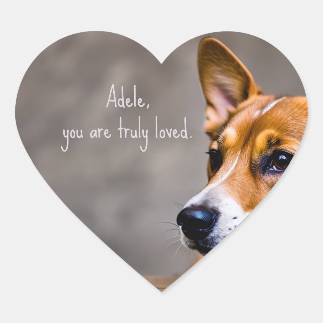 Unterstützung für Autismus - Liebe - Wirklich geli Herz-Aufkleber (Vorderseite)