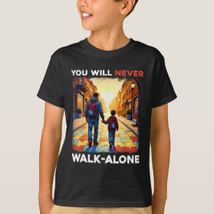 Unterstützung für Autismus Vater allein Puzzle Sie T-Shirt