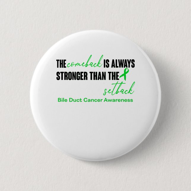 Unterstützung für Bile Duct Cancer Awareness Ribbo Button (Vorderseite)