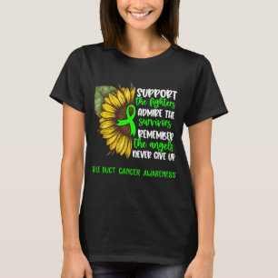 Unterstützung für Bile Duct Cancer Awareness Ribbo T-Shirt