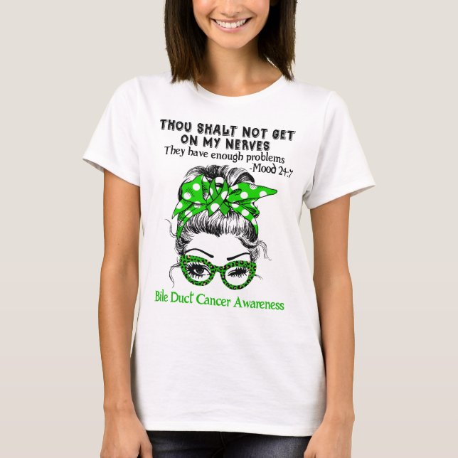 Unterstützung für Bile Duct Cancer Awareness Ribbo T-Shirt (Vorderseite)