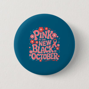 Unterstützung für Brustkrebs-Bewusstsein Pink Desi Button