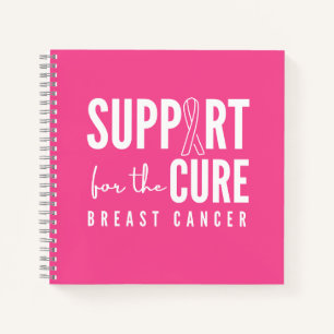 Unterstützung für Brustkrebs Heilung rosa Notebook Notizbuch