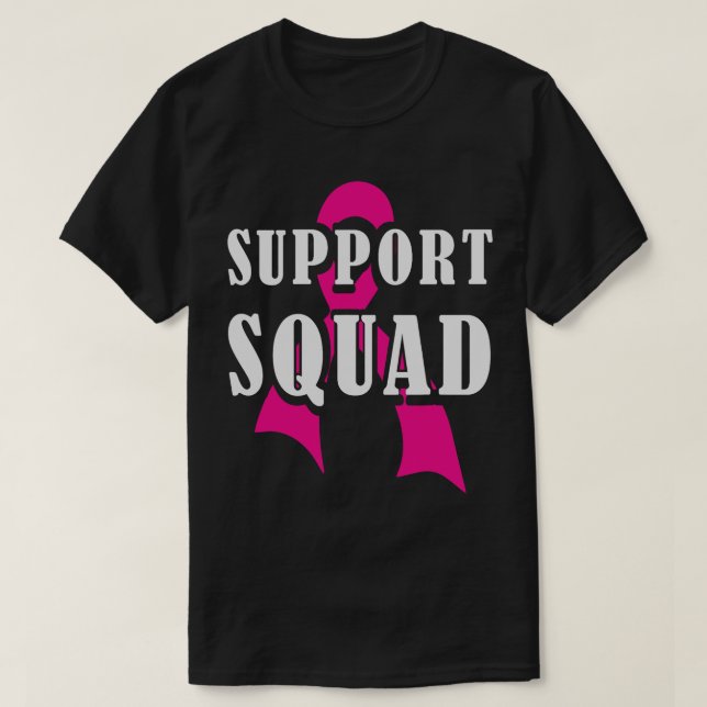 Unterstützung für Brustkrebs im Quadrat - Unterstü T-Shirt (Design vorne)