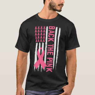Unterstützung für Brustkrebs in rosa amerikanische T-Shirt