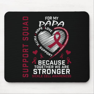 Unterstützung für Burgundy Sickle Cell Awareness I Mousepad