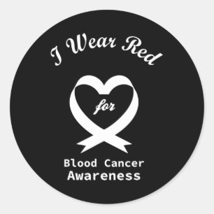 Unterstützung für das Bewusstsein des Blutkrebses  Runder Aufkleber