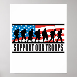 Unterstützung für das Design unserer Troops-Flag Poster