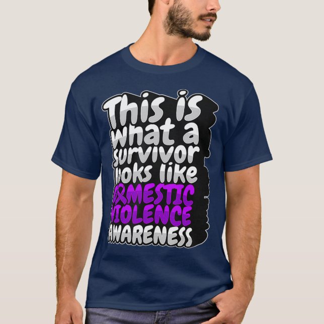 Unterstützung für die häusliche Gewalt: Survivor T T-Shirt (Vorderseite)