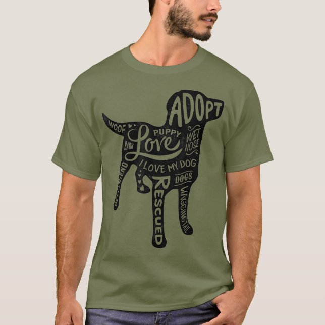 Unterstützung für die Rettung von Hunden T-Shirt (Vorderseite)