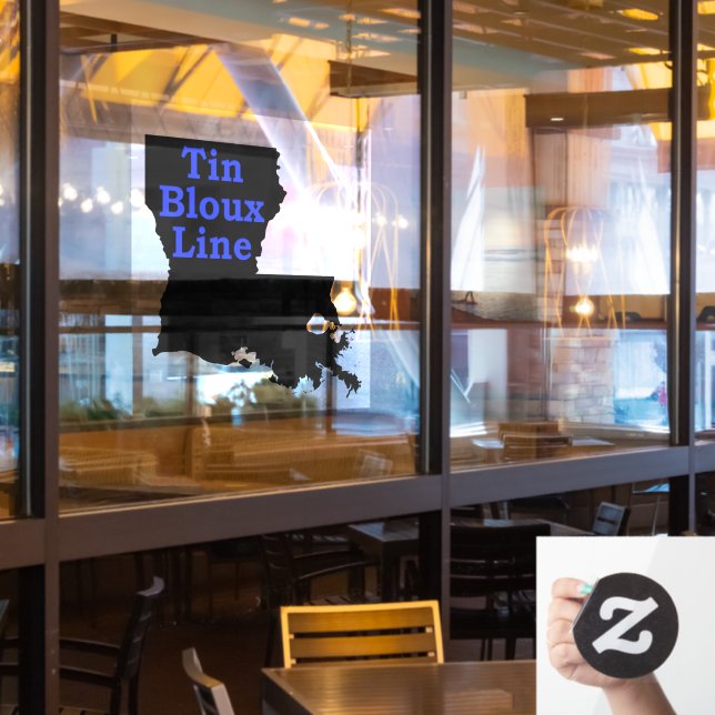 Unterstützung für die Thin Blue Line-Einstellung d Fensteraufkleber (Restaurantfenster)