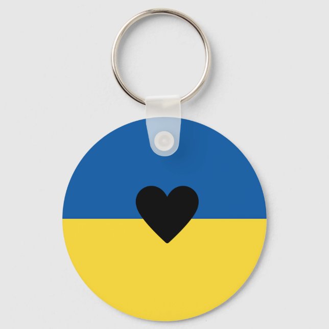 Unterstützung für die Ukraine, ukrainisches Flagge Schlüsselanhänger (Vorderseite)