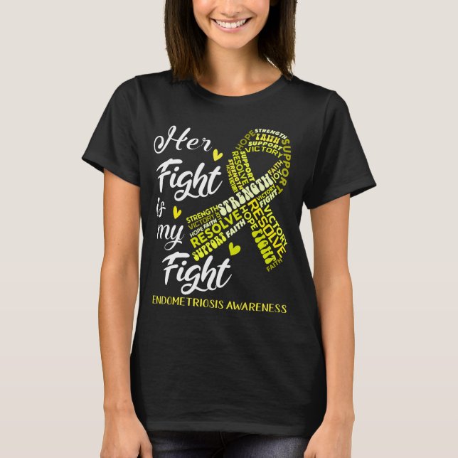 Unterstützung für Endometriose Warrior Geschenke T-Shirt (Vorderseite)