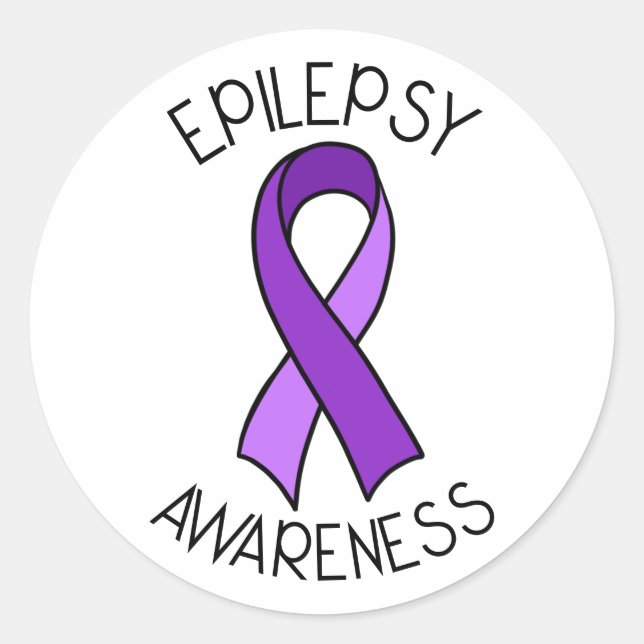 Unterstützung für Epilepsie-Bewusstsein Runder Aufkleber (Vorderseite)